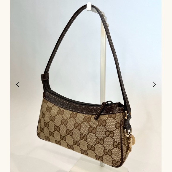 Gucci Handbags - Gucci Brown Monogram Shoulder Bag